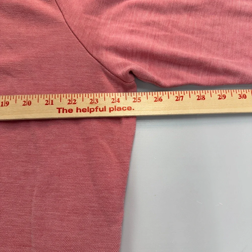 Vineyard Vines Mens XL Quarter Zip Pullover Salmon Pink Pique Whale Logo Sweater
